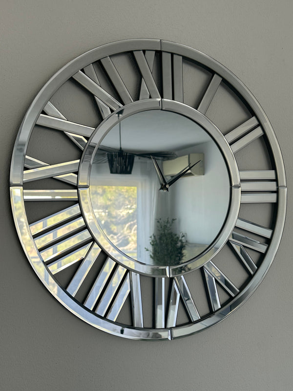 Grande horloge miroir